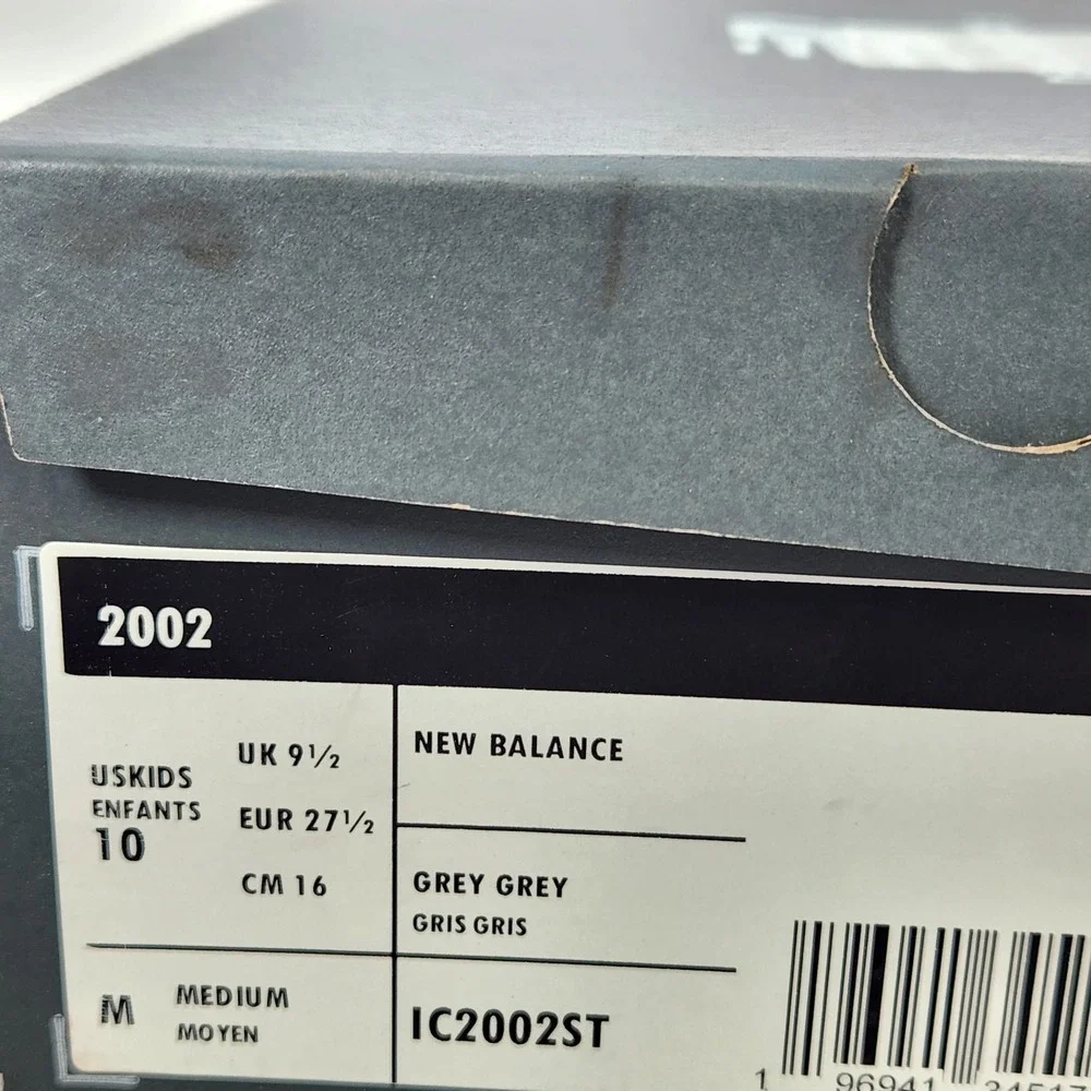 New Balance 2002R Sneaker Toddler Size 10 Grey Grey IC2002ST Running Shoes